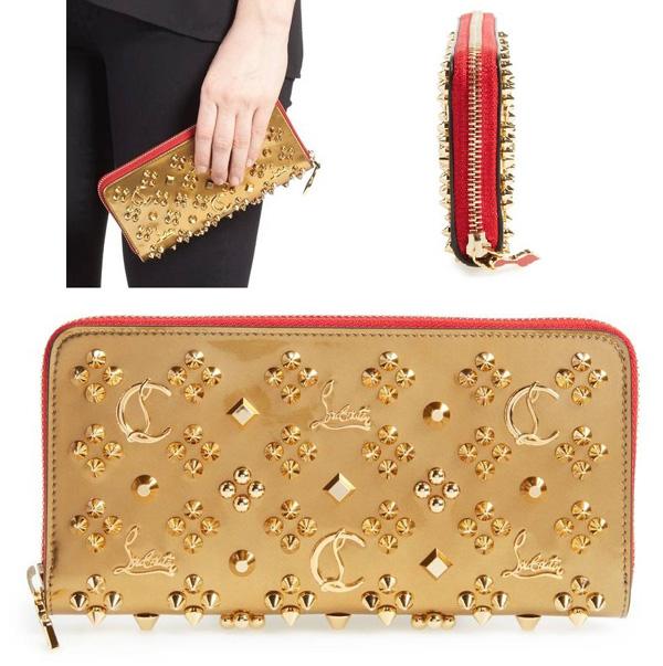 2024新作限定 CHRISTIAN LOUBOUTIN 財布 コピー Panettone Spiked Leather Wallet 長財布 1185038SV72